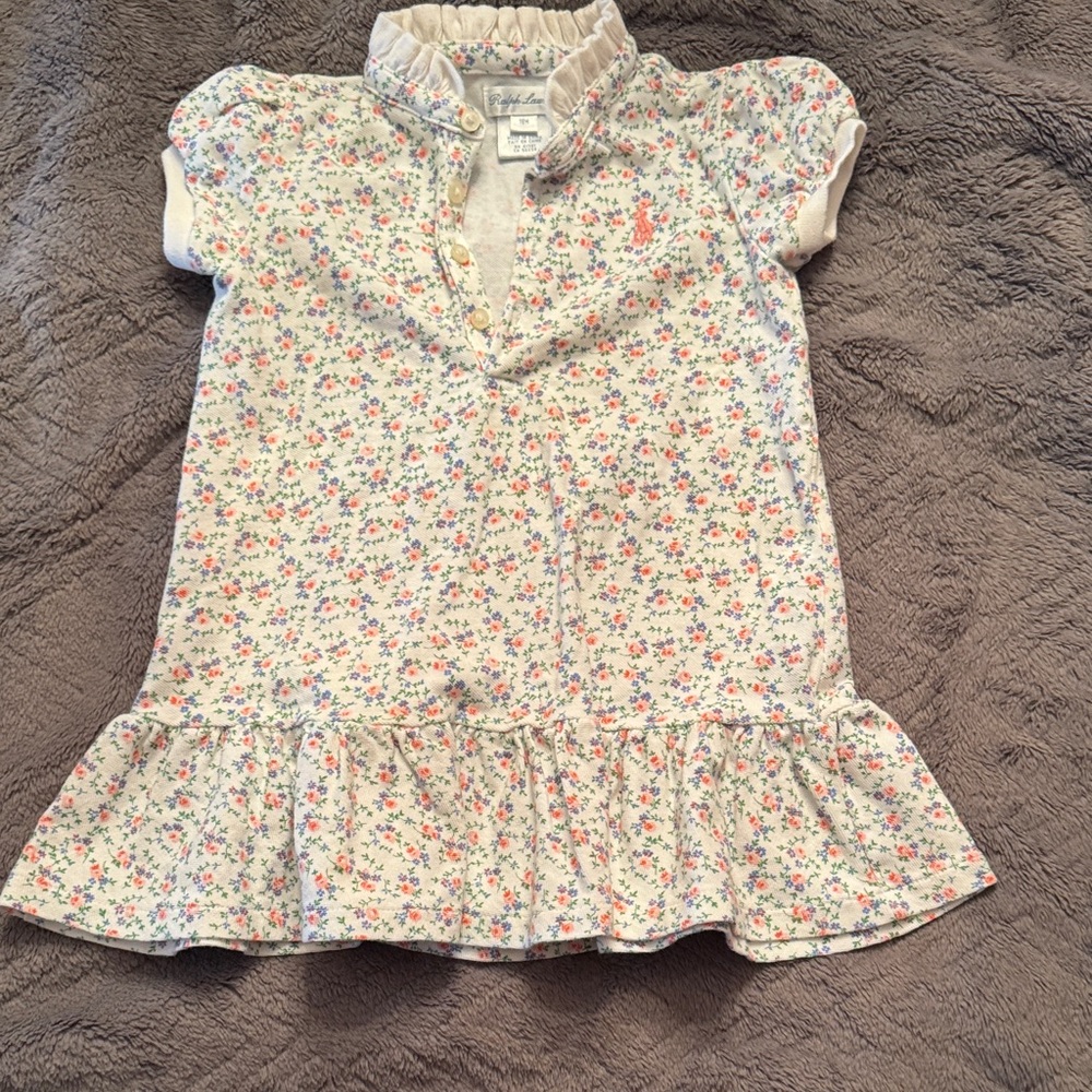 Ralph Lauren Floral Ruffle Dress - Multicolor